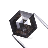 2.14 CT Hexagon Cut Natural Salt And Pepper Diamond