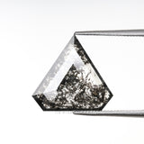 2.84 CT, 12.3 X 13.2 MM | Salt And Pepper Pentagon Cut Diamond - Minimal Carbon