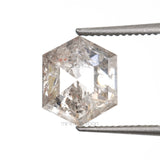 1.49 CT, 7.2 X 6.0 MM | Salt And Pepper Hexagon Cut Diamond - Minimal Carbon