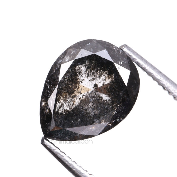 1.88 CT, 7.8 X 6.1 MM | Salt And Pepper Pear Cut Diamond