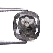 1.16 CT, 6.2 X 5.7 MM | Salt And Pepper Cushion Cut Diamond - Minimal Carbon