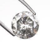 1.08 CT, 6.3 MM | Salt And Pepper Round Brilliant Cut Diamond - Minimal Carbon