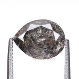 1.28 CT, 7.6 X 5.8 MM | Salt And Pepper Pear Cut Diamond - Minimal Carbon