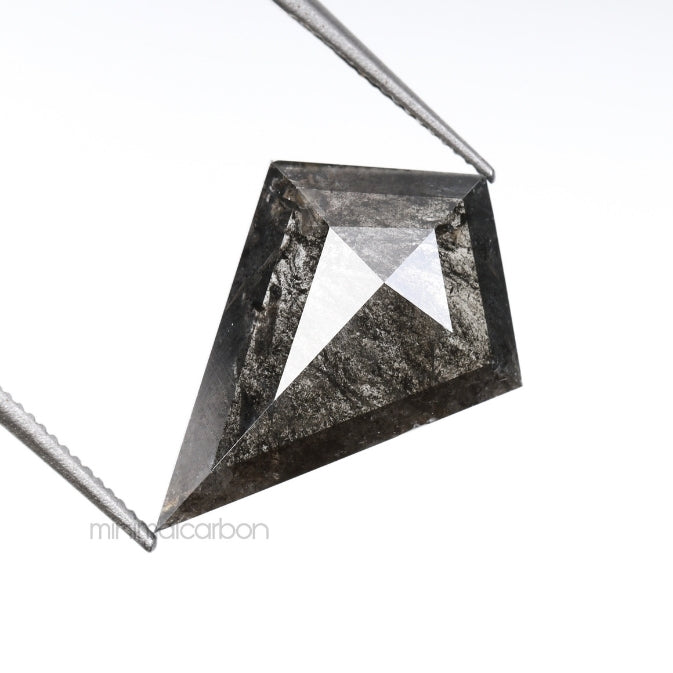 2.99 CT, 15.7 X 11.0 MM | Salt And Pepper Kite Cut Diamond - Minimal Carbon