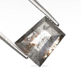 1.73 CT, 7.3 X 6.1 MM | Salt And Pepper Tapered Baguette Cut Diamond - Minimal Carbon