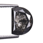 Load image into Gallery viewer, 0.92 CT, 6.2 X 4.7 MM | Salt And Pepper Half Moon Diamond
