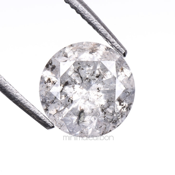 1.09 CT Round Brilliant Cut Loose Salt And Pepper Diamond