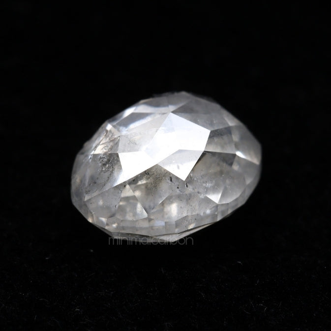 1.60 CT, 7.4 X 5.7 MM | Salt And Pepper Oval Cut Diamond - Minimal Carbon