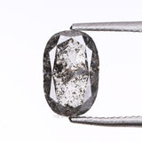 1.09 CT, 7.0 X 4.6 MM | Salt And Pepper Oval Cut Diamond - Minimal Carbon