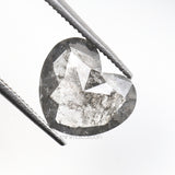 1.38 CT, 9.0 X 8.0 MM | Salt And Pepper Heart Diamond - Minimal Carbon