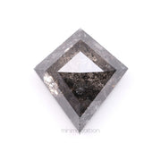 1.54 CT, 8.5 X 7.6 MM | Salt And Pepper Kite Cut Diamond - Minimal Carbon