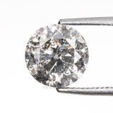 1.06 CT, 6.2 MM | Salt And Pepper Round Brilliant Cut Diamond - Minimal Carbon