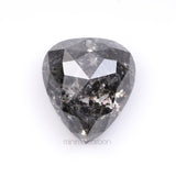 1.34 CT, 6.9 X 6.1 MM | Salt And Pepper Pear Cut Diamond - Minimal Carbon
