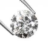 1.05 CT, 6.5 MM | Salt And Pepper Round Brilliant Cut Diamond - Minimal Carbon