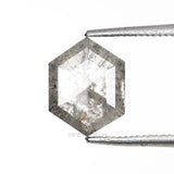 1.04 CT, 8.0 X 6.0 MM | Salt And Pepper Hexagon Cut Diamond - Minimal Carbon