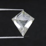 1.39 CT, 8.6 X 7.6 MM | Salt And Pepper Kite Cut Diamond - Minimal Carbon
