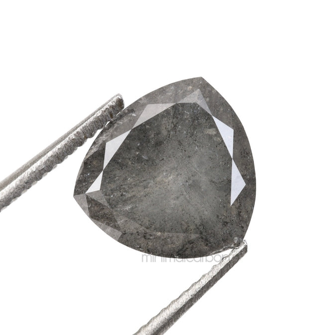 1.21 CT, 6.7 X 6.7 MM | Salt And Pepper Trillion Cut Diamond - Minimal Carbon