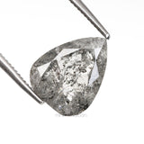1.68 CT, 7.3 X 6.7 MM | Salt And Pepper Pear Cut Diamond - Minimal Carbon