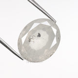 5.09 CT, 11.1 X 9.2 MM | Salt And Pepper Oval Cut Diamond - Minimal Carbon