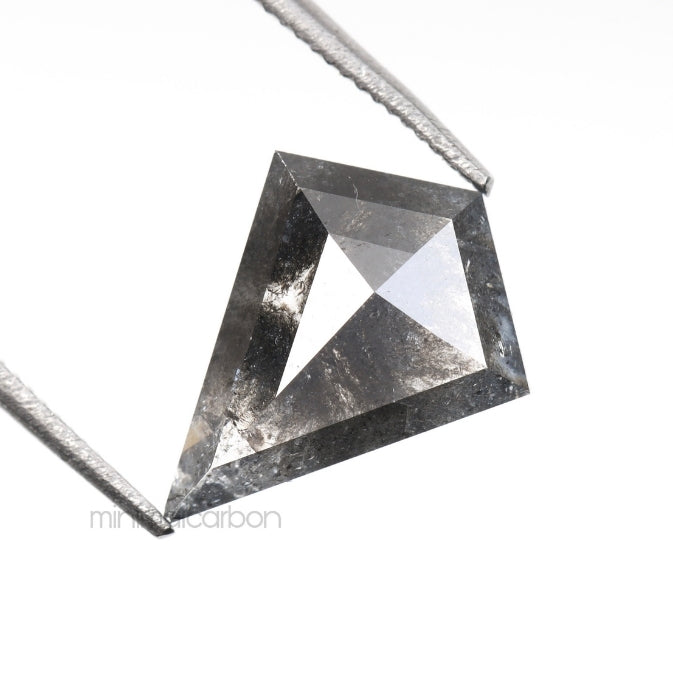 1.54 CT, 11.4 X 8.9 MM | Salt And Pepper Kite Cut Diamond - Minimal Carbon