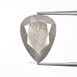 3.74 CT, 12.4 X 9.2 MM | Salt And Pepper Pear Cut Diamond - Minimal Carbon