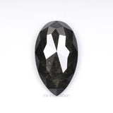 2.67 CT, 12.6 X 7.1 MM | Salt And Pepper Pear Cut Diamond - Minimal Carbon