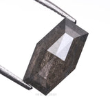 1.35 CT, 8.5 X 5.1 MM | Salt And Pepper Shield Cut Diamond - Minimal Carbon
