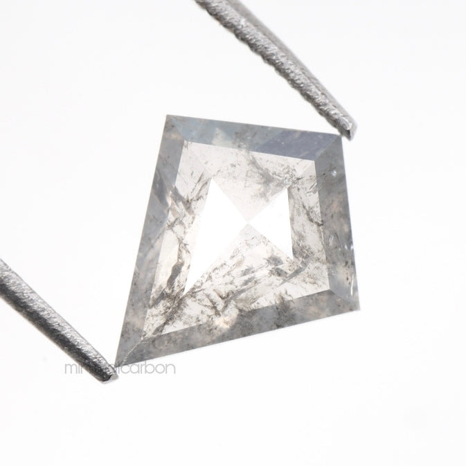 0.97 CT, 9.0 X 7.5 MM | Salt And Pepper Kite Cut Diamond - Minimal Carbon