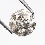 1.14 CT, 6.5 MM | Salt And Pepper Round Brilliant Cut Diamond - Minimal Carbon