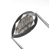 5.72 CT, 15.8 X 9.0 MM | Salt And Pepper Pear Cut Diamond - Minimal Carbon