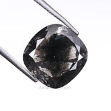 3.75 CT, 9.2 X 9.0 MM | Salt And Pepper Cushion Cut Diamond - Minimal Carbon