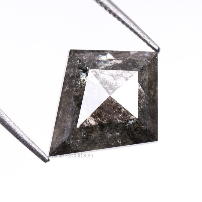 4.05 CT, 13.1 X 11.0 MM | Salt And Pepper Kite Cut Diamond - Minimal Carbon