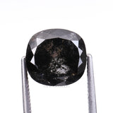5.95 CT, 9.8 X 9.3 MM | Salt And Pepper Cushion Cut Diamond - Minimal Carbon