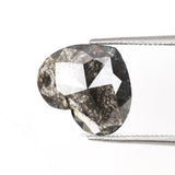 1.90 CT, 9.0 X 10.5 MM | Salt And Pepper Heart Diamond - Minimal Carbon