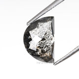 1.52 CT, 8.7 X 5.8 MM | Salt And Pepper Crescent Cut Diamond - Minimal Carbon