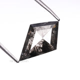 3.77 CT, 11.3 X 7.6 MM | Salt And Pepper Kite  Cut Diamond - Minimal Carbon