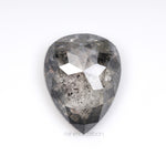 2.14 CT, 9.5 X 7.4 MM | Salt And Pepper Pear Cut Diamond - Minimal Carbon