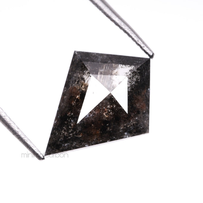 2.13 CT, 12.0 X 9.2 MM | Salt And Pepper Kite Cut Diamond - Minimal Carbon