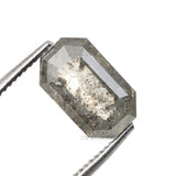 1.38 CT, 7.9 X 4.8 MM | Salt And Pepper Emerald Cut Diamond - Minimal Carbon