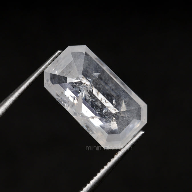 1.80 CT, 11.0 X 6.1 MM | Salt And Pepper Emerald Cut Diamond - Minimal Carbon