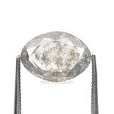 1.56 CT, 9.6 X 6.9 MM | Salt And Pepper Oval Cut Diamond - Minimal Carbon