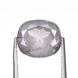 2.05 CT, 7.6 X 6.6 MM | Salt And Pepper Cushion Cut Diamond - Minimal Carbon
