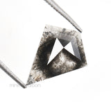 1.58 CT, 11.5 X 8.9 MM | Salt And Pepper Kite Cut Diamond - Minimal Carbon