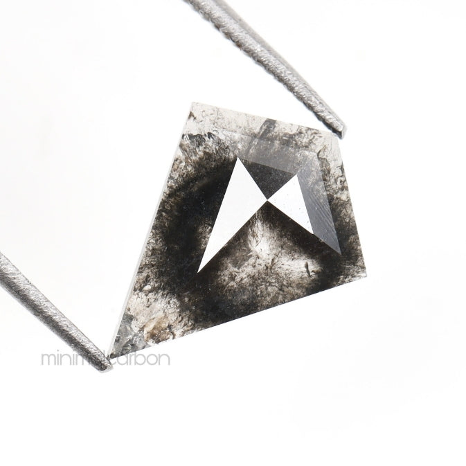 1.58 CT, 11.5 X 8.9 MM | Salt And Pepper Kite Cut Diamond - Minimal Carbon
