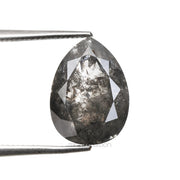 2.88 CT, 10.3 X 7.5 MM | Salt And Pepper Pear Cut Diamond - Minimal Carbon