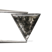 1.27 CT, 10.3 X 9.9 MM | Salt And Pepper Triangle Cut Diamond - Minimal Carbon