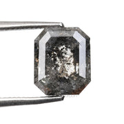 1.70 CT, 6.8 X 5.6 MM | Salt And Pepper Emerald Cut Diamond - Minimal Carbon
