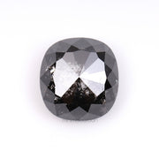 5.95 CT, 9.8 X 9.3 MM | Salt And Pepper Cushion Cut Diamond - Minimal Carbon