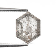 1.04 CT, 8.0 X 6.0 MM | Salt And Pepper Hexagon Cut Diamond - Minimal Carbon