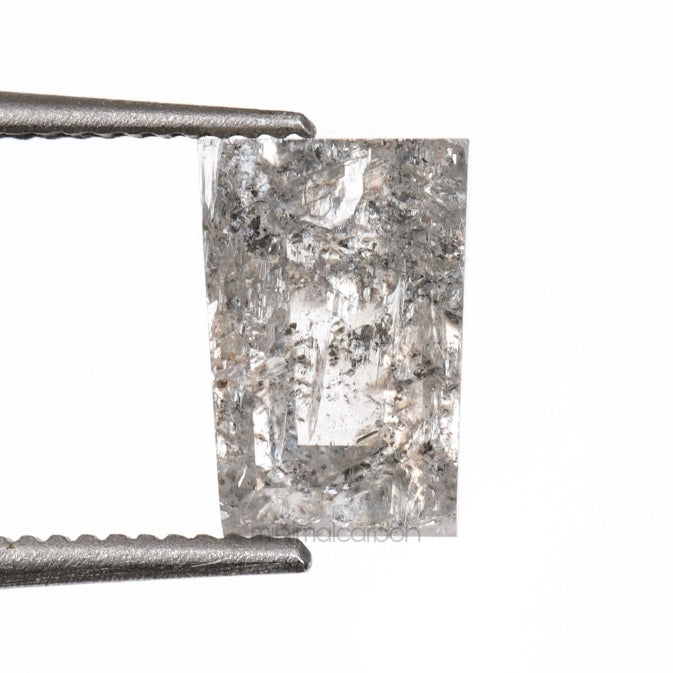 1.26 CT, 6.8 X 4.6 MM | Salt And Pepper Tapered Baguette Cut Diamond - Minimal Carbon